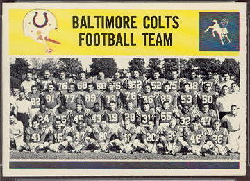 13 Baltimore Colts Team Card